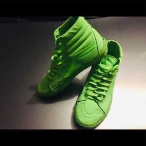 Neon Hightop Vans Sneakers